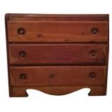 Antique Pine Three Drawer Small Chest