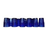 Shelf Lot of Cobalt Tumblers