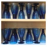 Cabinet Lot of Cobalt Iced Tea Glasses