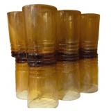 Group of Vintage Amber Tumblers