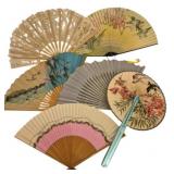 Group of Vintage Decorative Hand Fans