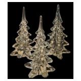 3 Silvestri Crystal Christmas Trees 8.5"