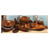 Lot of Mid-Century Wood Items