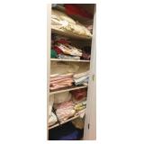 Closet Lot of Assorted Linens & Textiles