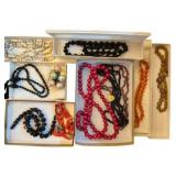 Group Vintage Beaded Necklaces