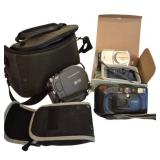 Assorted Cameras & Camcorder w/ Cases Lot