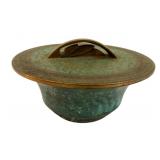 Carl Sorensen Bronze Covered Bowl w/ Bird