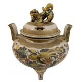 Japanese Satsuma Incense Burner - 10.5 x 3.75