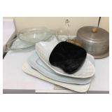 Lot of Assorted Serving Trays & More