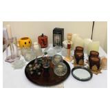 Lot of Assorted Candleholders & Decor Items