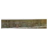 Shelf Lot of Assorted Pressed Glass & Etc
