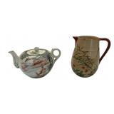 Asian Ceramic Teapot & Pitcher Set