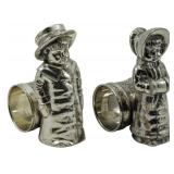 2 Meriden Britannia Co Silver Plate Napkin Holders