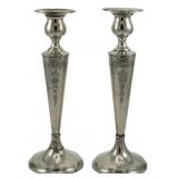 Pair Weighted Sterling Candlesticks 9"