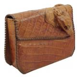 Vintage Genuine Alligator Purse 7"x8"x3.5"