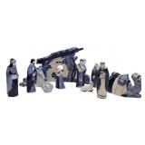 Delft Blue Nativity Scene Group
