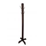 Vintage Dark Wood Coat Rack Stand 71" Tall