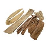 Vtg Blonde Mink Fur Wrap w/ Machine Work