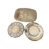 3 Silver Plate Trivets 7"x10.5"