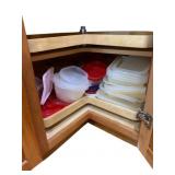 Cabinet Lot of Plastic Ware
