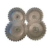 4 Hobnail Glass Epergnes