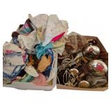 Group Lot of Hankies & Curtain Tie Backs