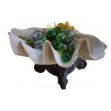 Clam Bowl w/ Accessories & Stand - 21 x 35 x 23