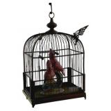 Hanging Bird Cage w/ Items - 18 x 11 x 8