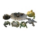 Group Lot of Frogs w/ Lilly Pads