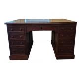 Victorian Walnut 9-Drawer Desk 31.5"x54"x32"