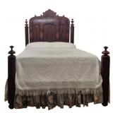 Victorian Swinging Headboard Bed w/ Bedding