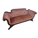 Victorian Style Mahogany Sofa 37"x86"x30"