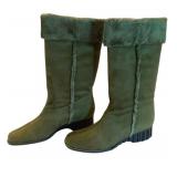 Anne Klein Olive Suede Boots - SIze 8.5M