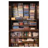 Lot of Assorted Tapes, DVDs, Books, CDs & More