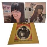 3 Sonny & Cher Vintage Vinyl Records