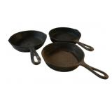 3 Cast Iron #3 Skillets