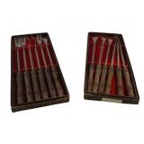 2 Mid Century Vintage Fondue Forks in Box