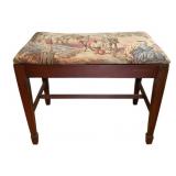 Tapestry Upholstered Vanity Stool 23.5x15x18"