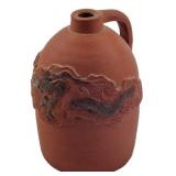 Painted Pottery Dragon Vase 3.5"