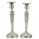 Pair N.S. Co. Weighted Sterling Candlesticks