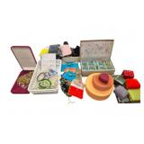 Group Vtg Jewelry, Boxes & Bags