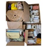 4 Boxes of Antique Ribbons & Lace