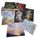 Collection of 8 Paintings on Board