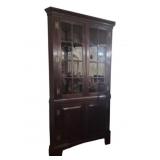 Mahogany Corner Cabinet 81"x40"x20"