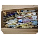 Box Lot of Vintage Sewing Ribbons and Trims