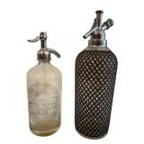 2 Vtg Seltzer Bottles Geo. F. Schneider & Co