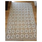 Vtg Ecru Lace Tablecloth 74"x59"