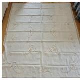 Embroidered Linen Tablecloth