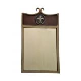 Decorative Mirror w/ Fleur-de-Lis 15"x12"