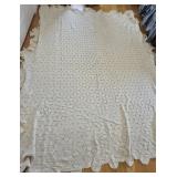 Vtg Handmade Crochet Lace Bedspread